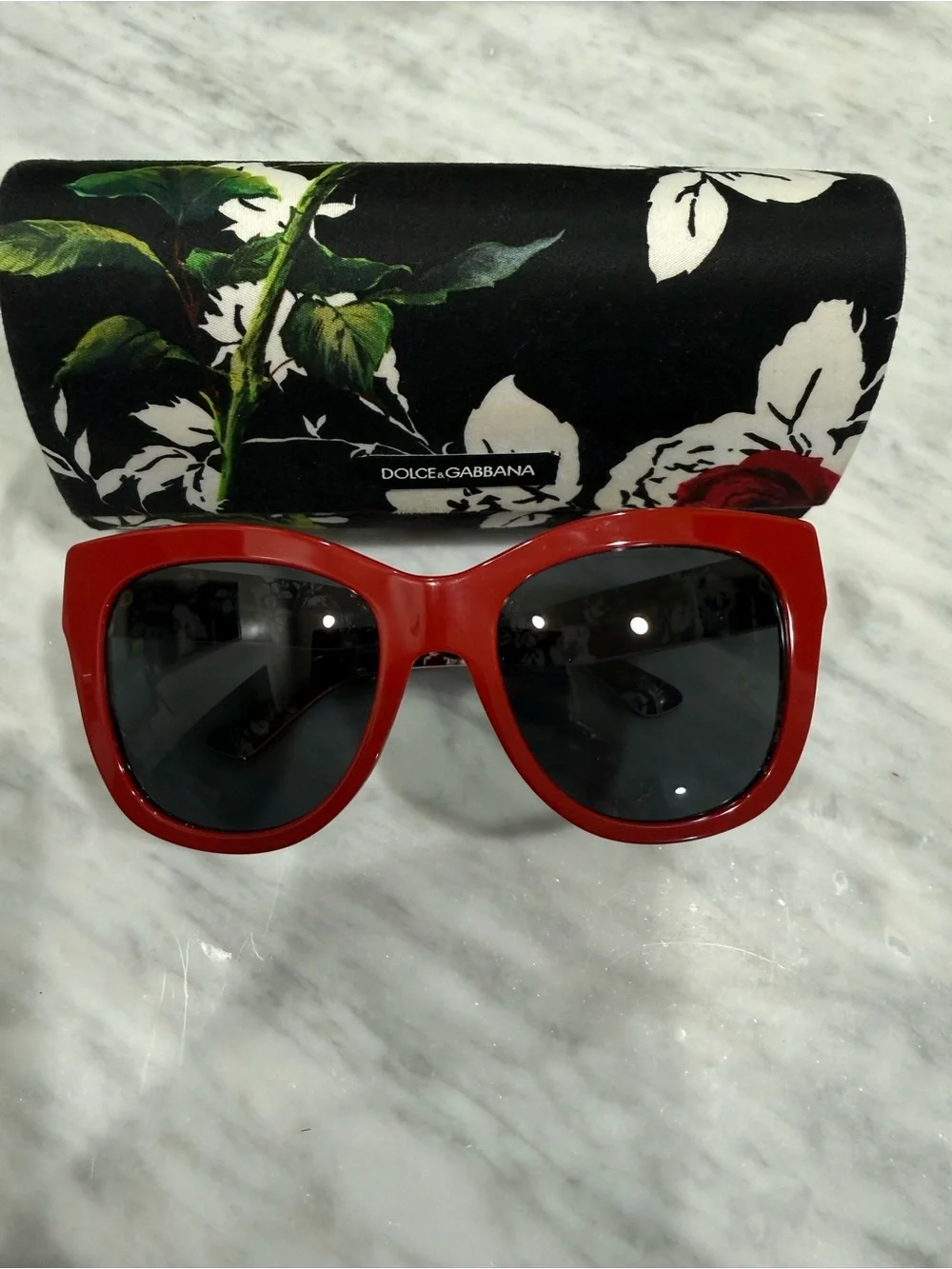 Dolce & Gabbana DG4270 Red on Floral Sunglasses
